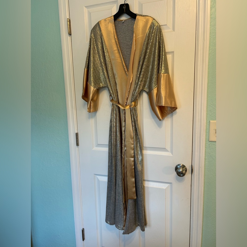 Gold Metallic Robe dress